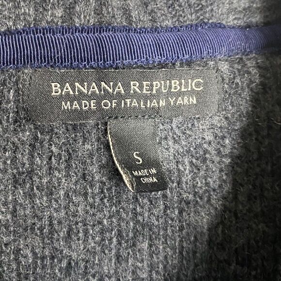 Banana Republic Sweater Mens S Striped Merino Wool Shawl Collar Preppy Academia - Picture 3 of 11